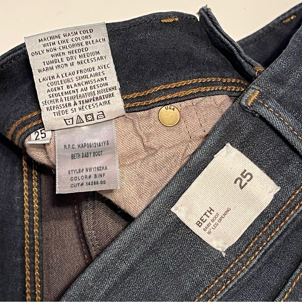 Hudson Jeans Mid-rise Flare Bootcut in Dark Blue Indigo Denim SZ 25 NEW - Picture 4 of 13